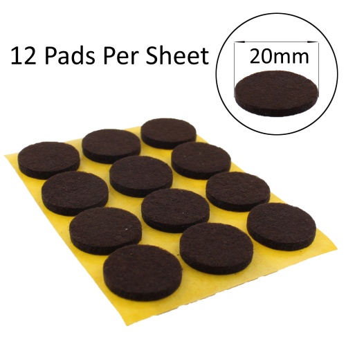 20mm Round Self Adhesive Felt Pads Ideal For Furniture & Also For Table & Chair Legs
